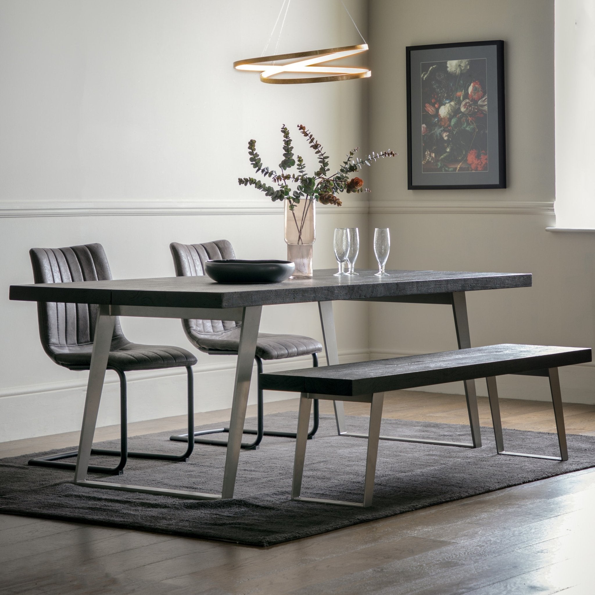 Newington Dining Table - Black - hdesign - Dining Tables