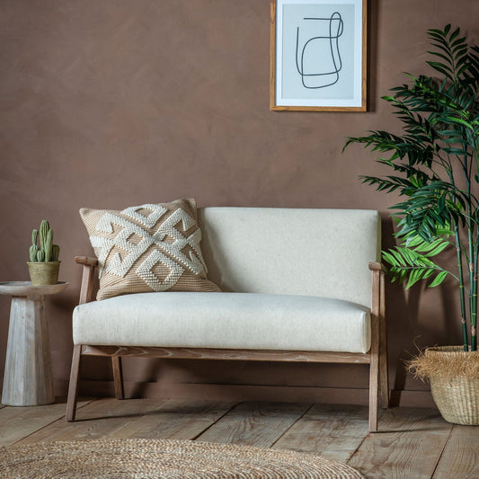 Neyland 2 Seater Sofa - Natural Linen - hdesign - 2 Seater Sofas