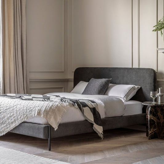 Oslo Bedstead - Warm Grey - Double - hdesign - Double Bedframes