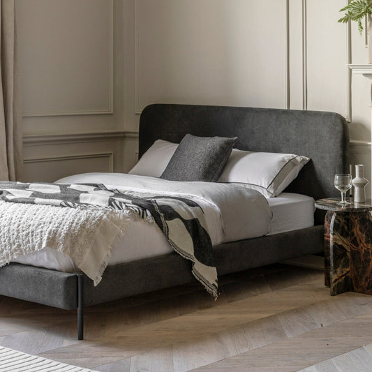 Oslo Bedstead Warm - Grey - King - hdesign - Kingsize Bedframes