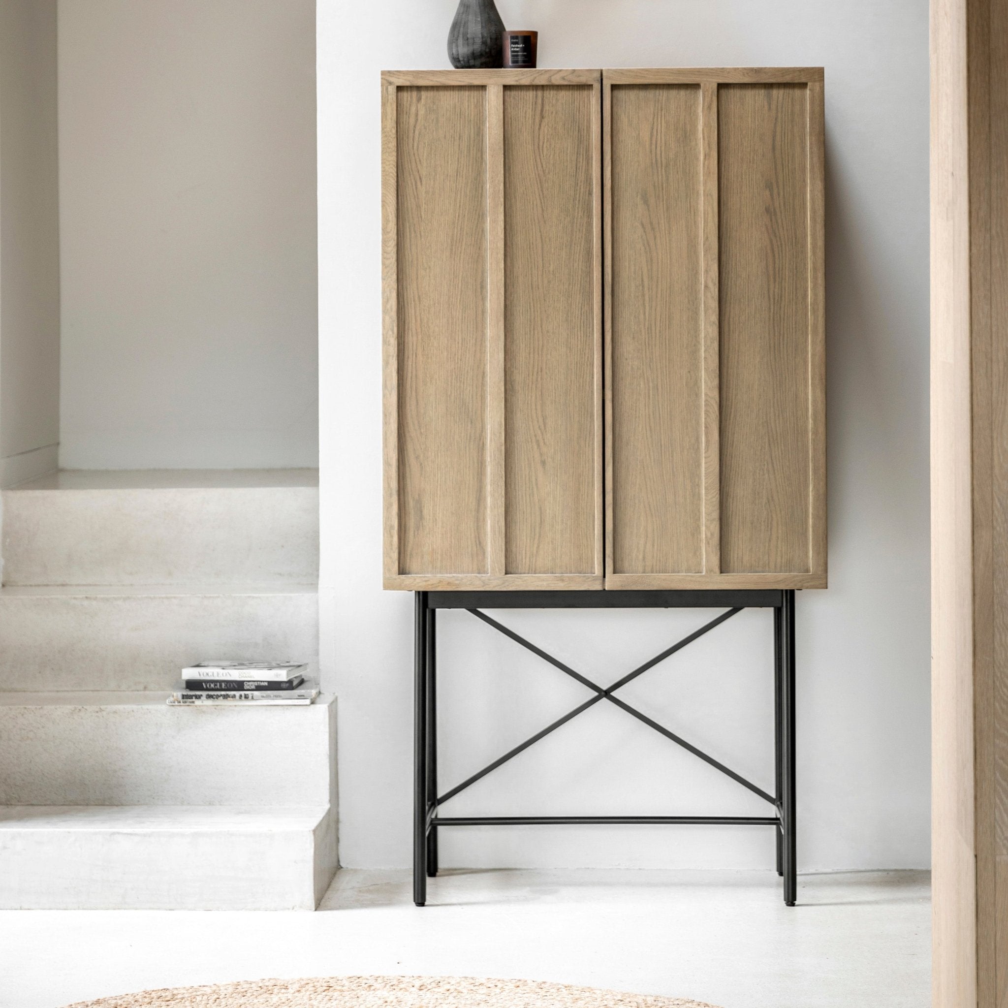 Panelled 2 Door Cocktail Cabinet - hdesign - Cabinets