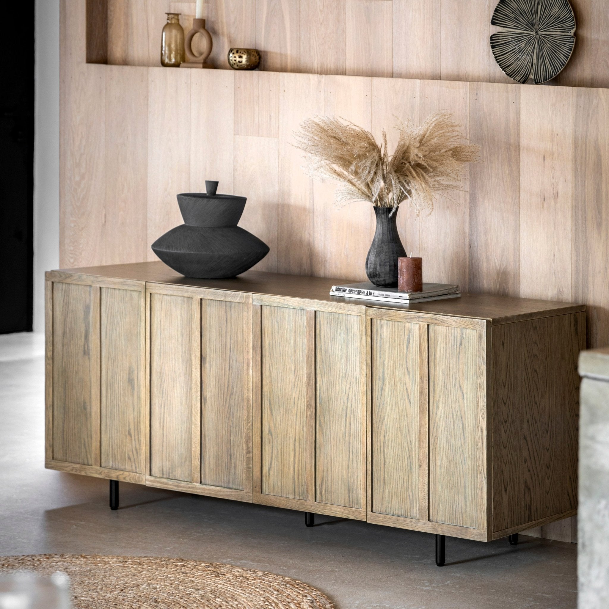 Panelled 4 Door Sideboard - hdesign - Sideboards