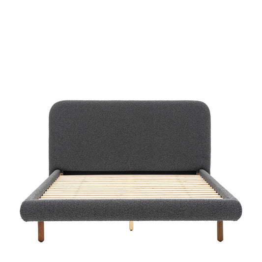 Rabley Bedstead - Charcoal - King - hdesign - Kingsize Bedframes