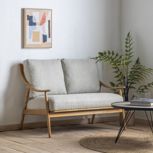 Reliant 2 Seater Sofa - Dark Natural Linen - hdesign - 2 Seater Sofas