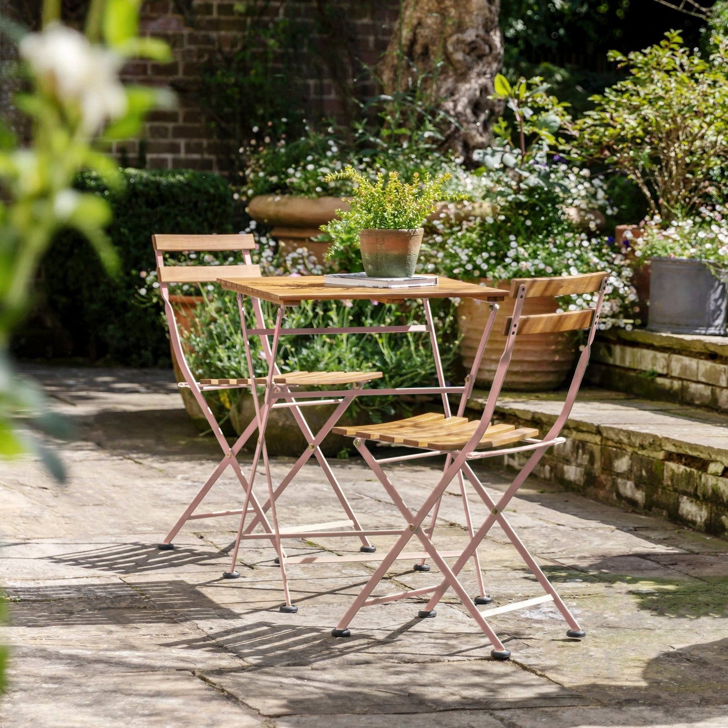 Ronda Bistro Set - Rose - hdesign - Outdoor Bistro Sets