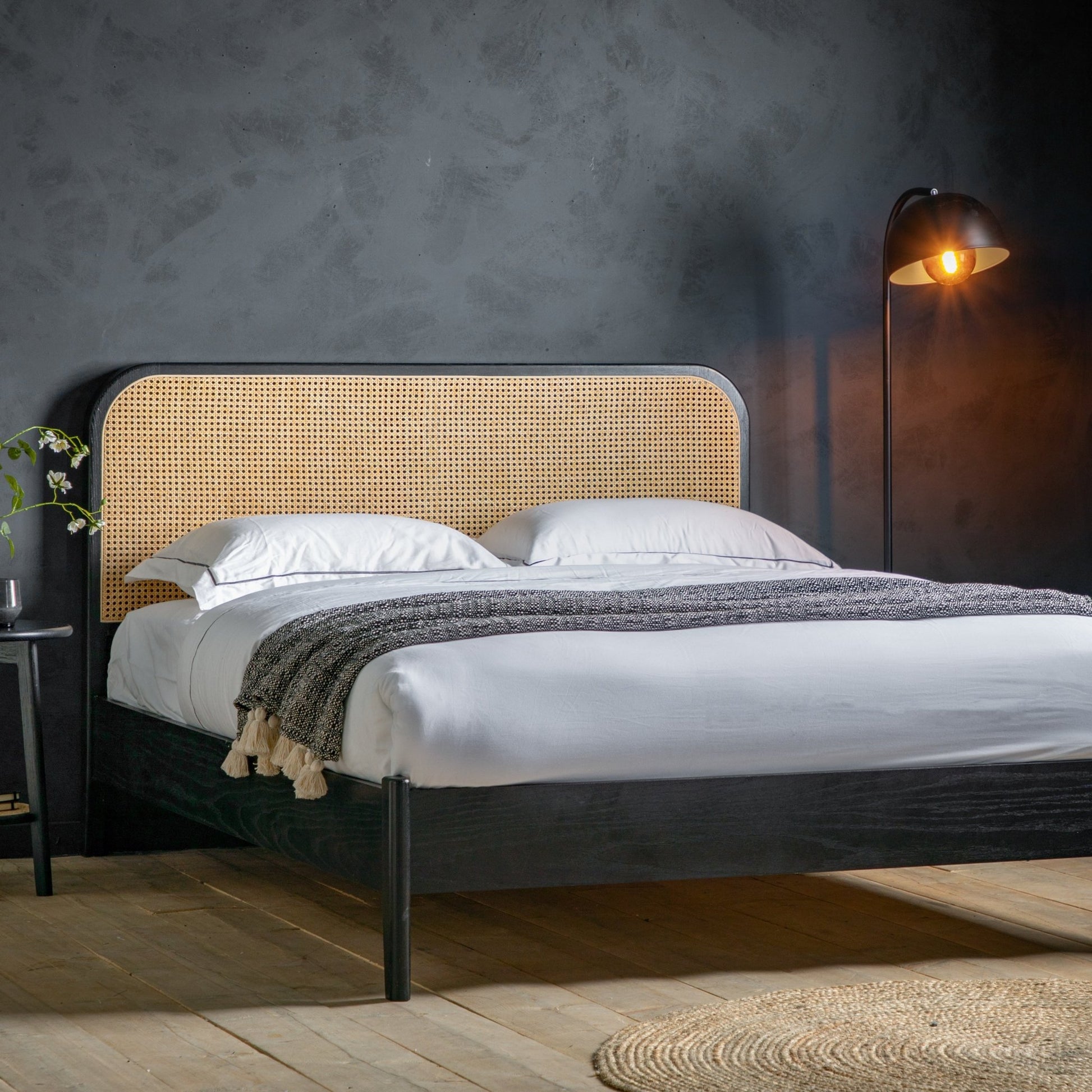 Skylar Bed - Natural - Double - hdesign - Double Bedframes