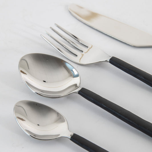 Soren Cutlery Set x16 - Black - hdesign - Cutlery Sets
