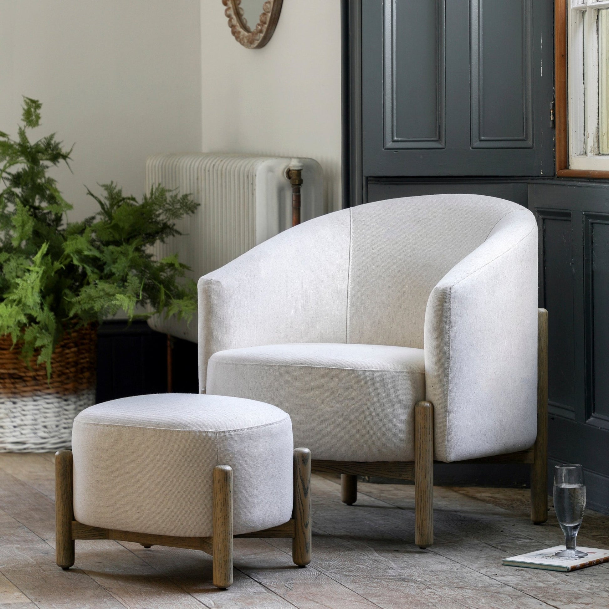 Tindon Footstool - Natural - hdesign - Footstools