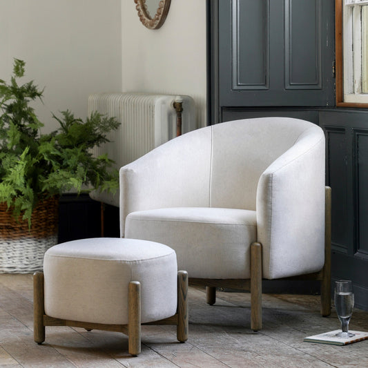Tindon Footstool - Natural - hdesign - Footstools