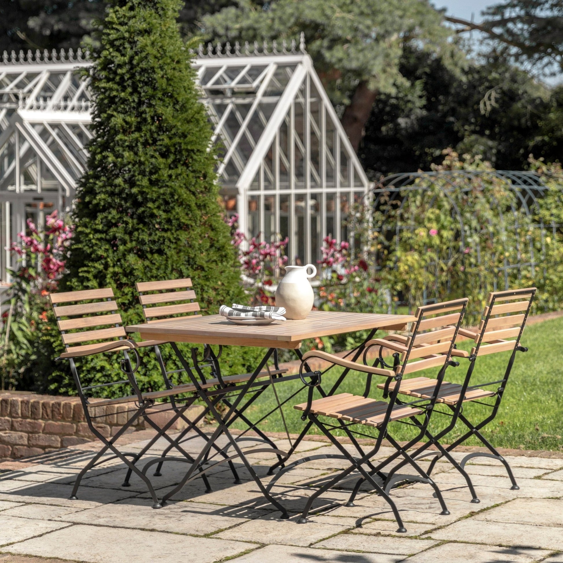Valetta Folding Dining Set - hdesign - Outdoor Dining Sets