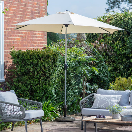 Vazzano 2.7m Parasol - Cream - hdesign - Parasols