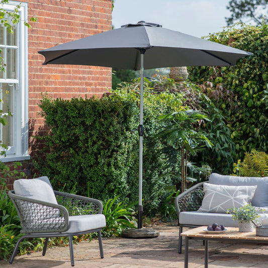 Vazzano 2.7m Parasol - Grey - hdesign - Parasols