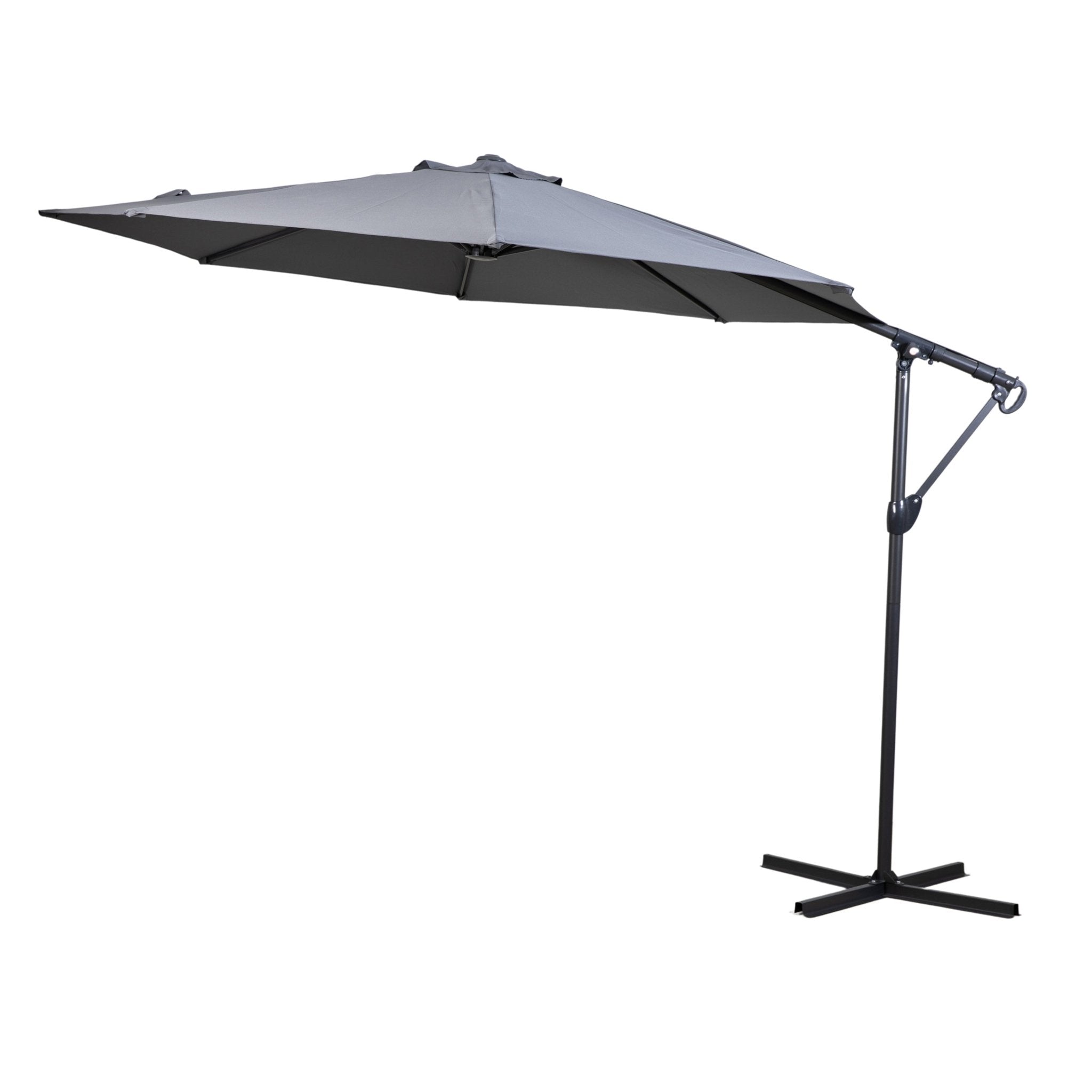 Vazzano 3m Cantilever Parasol - Grey - hdesign - Parasols