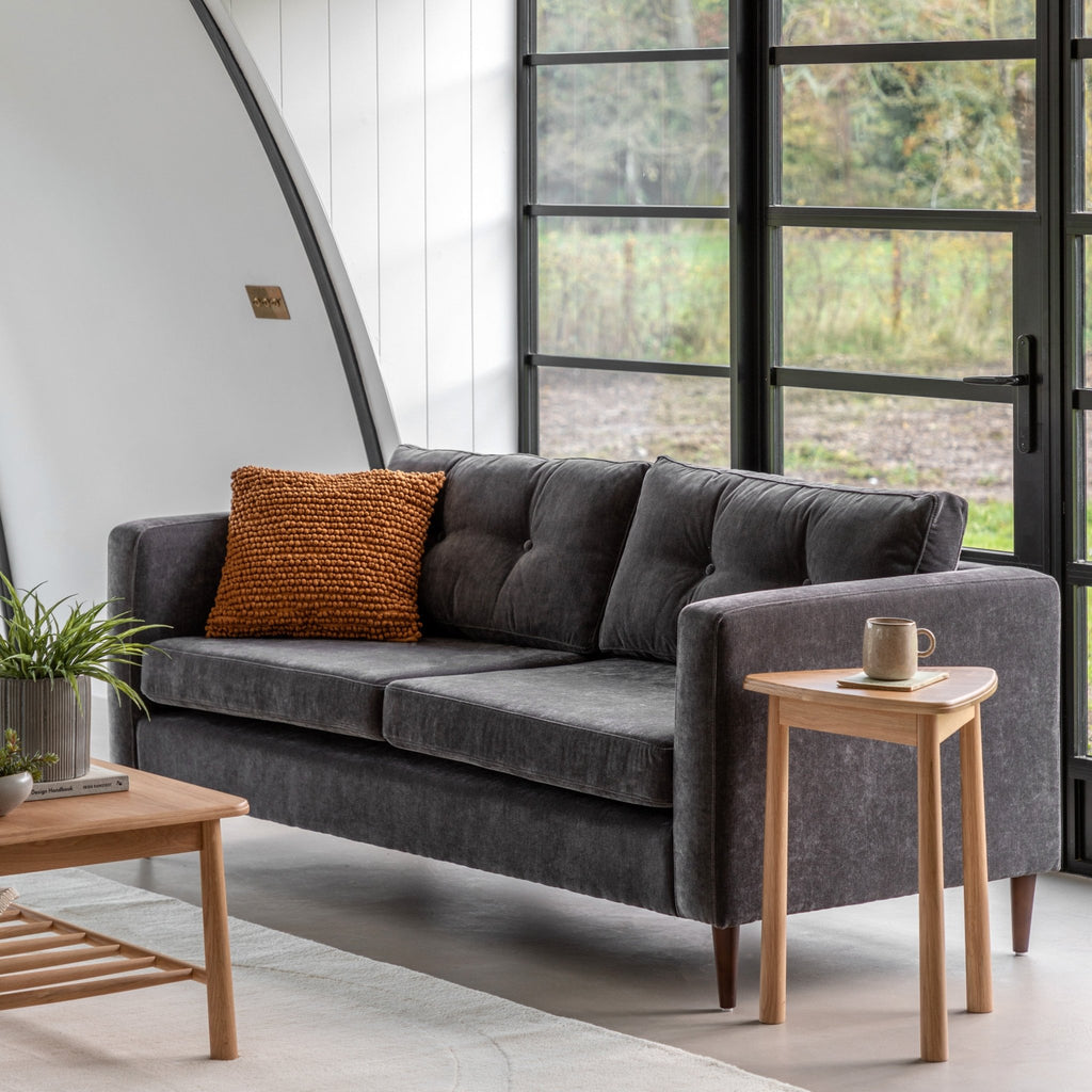 Whitwell Sofa 3 Seater - Charcoal - hdesign - 3 Seater Sofas